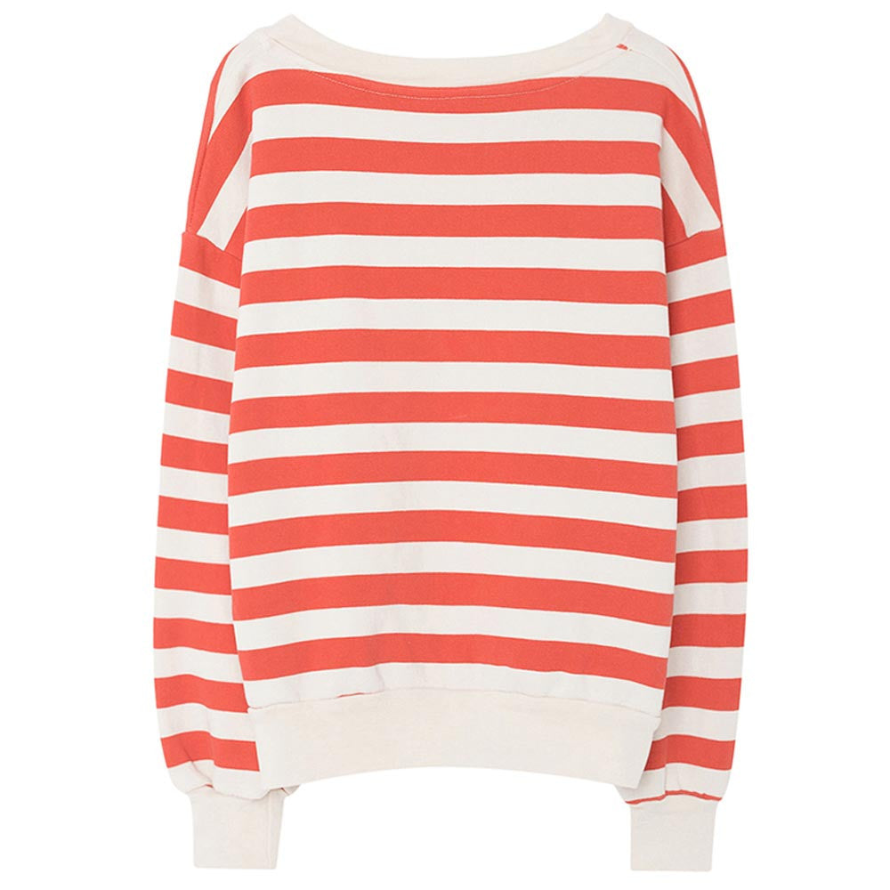 Girls Rose & White Striped Sweatshirt