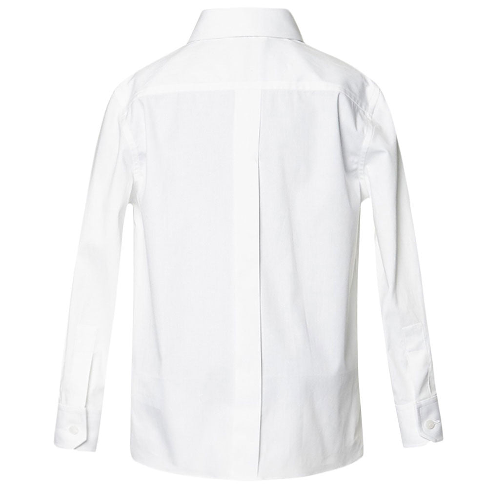 Boys White Long Sleeve Cotton Shirt