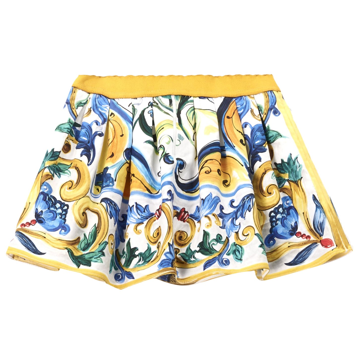 Baby Girls Multicolor Maiolica Bouquet Printed Skirt