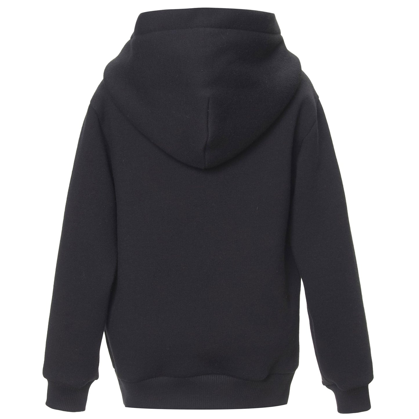 Boys Black Cotton Hooded Sweatshirt