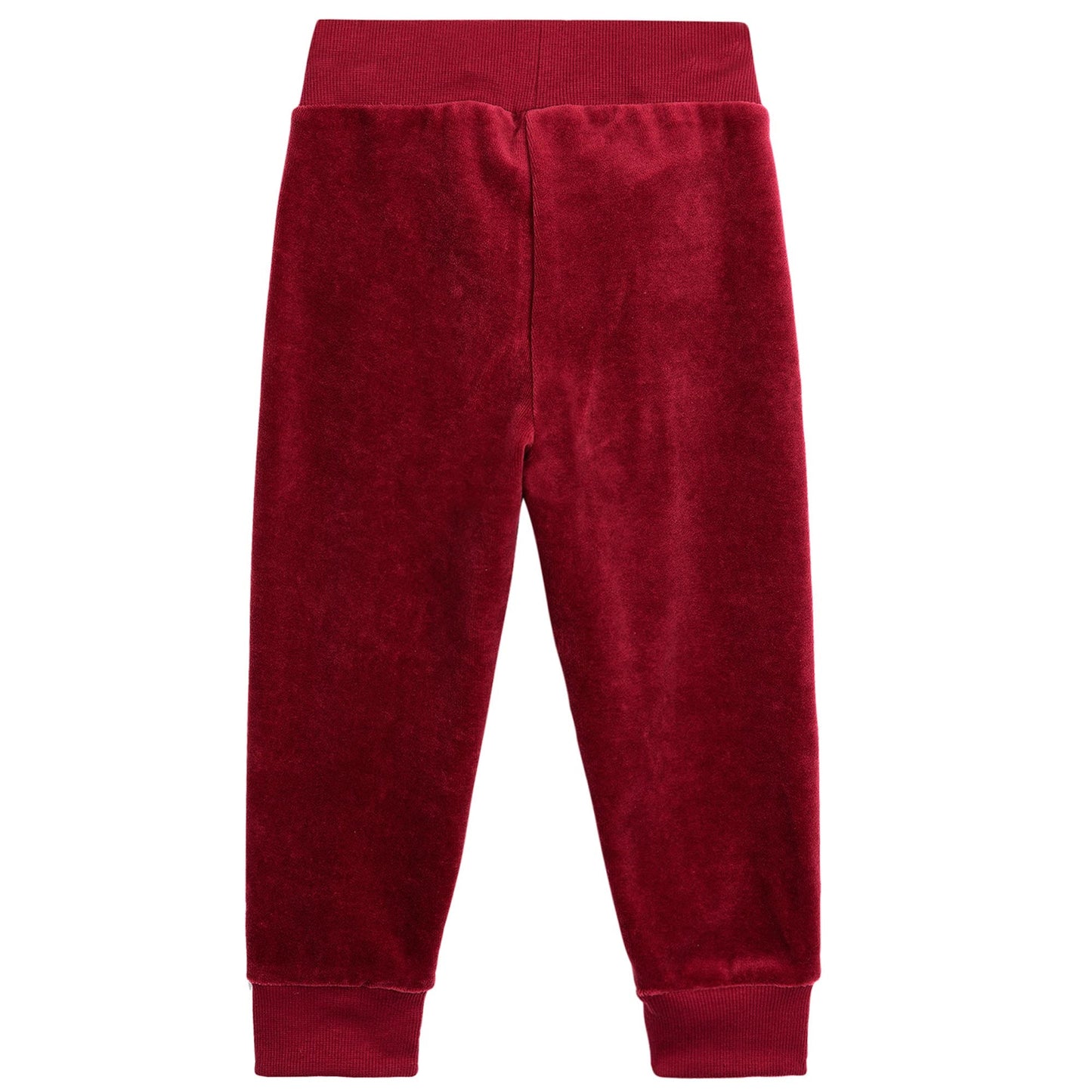 Girls Dark Red Bunny Printed Cotton Trouser