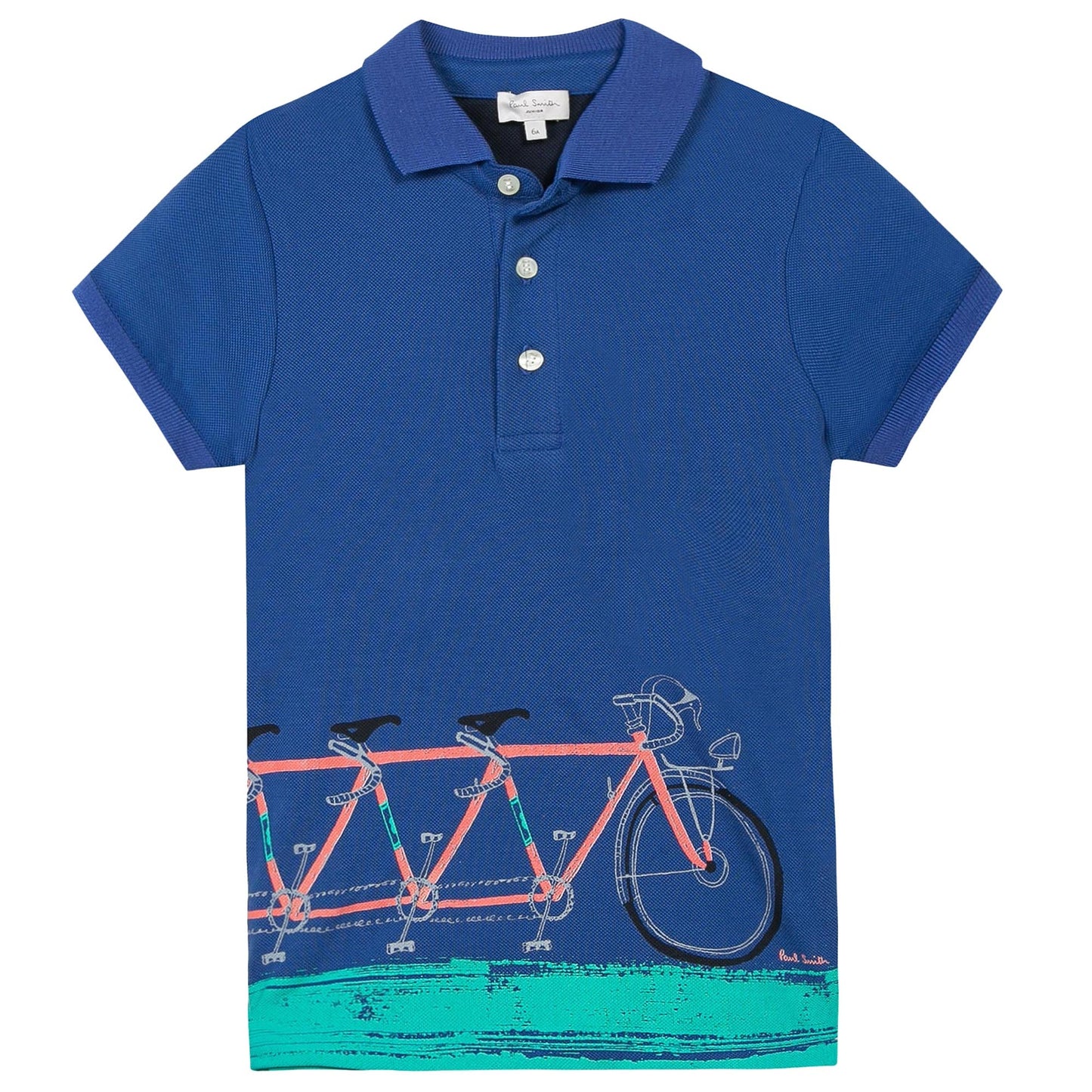 Boys Blue Cotton Polo Shirt