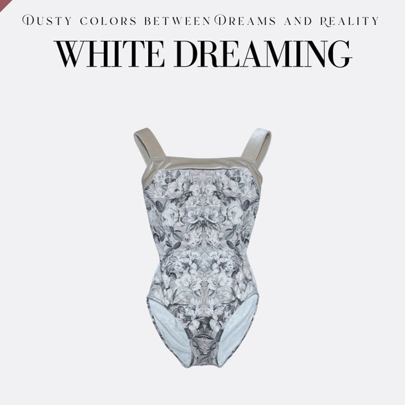 女童白色"Peo Meow-White dreaming"芭蕾舞连体衣(184943421/Pique/White)