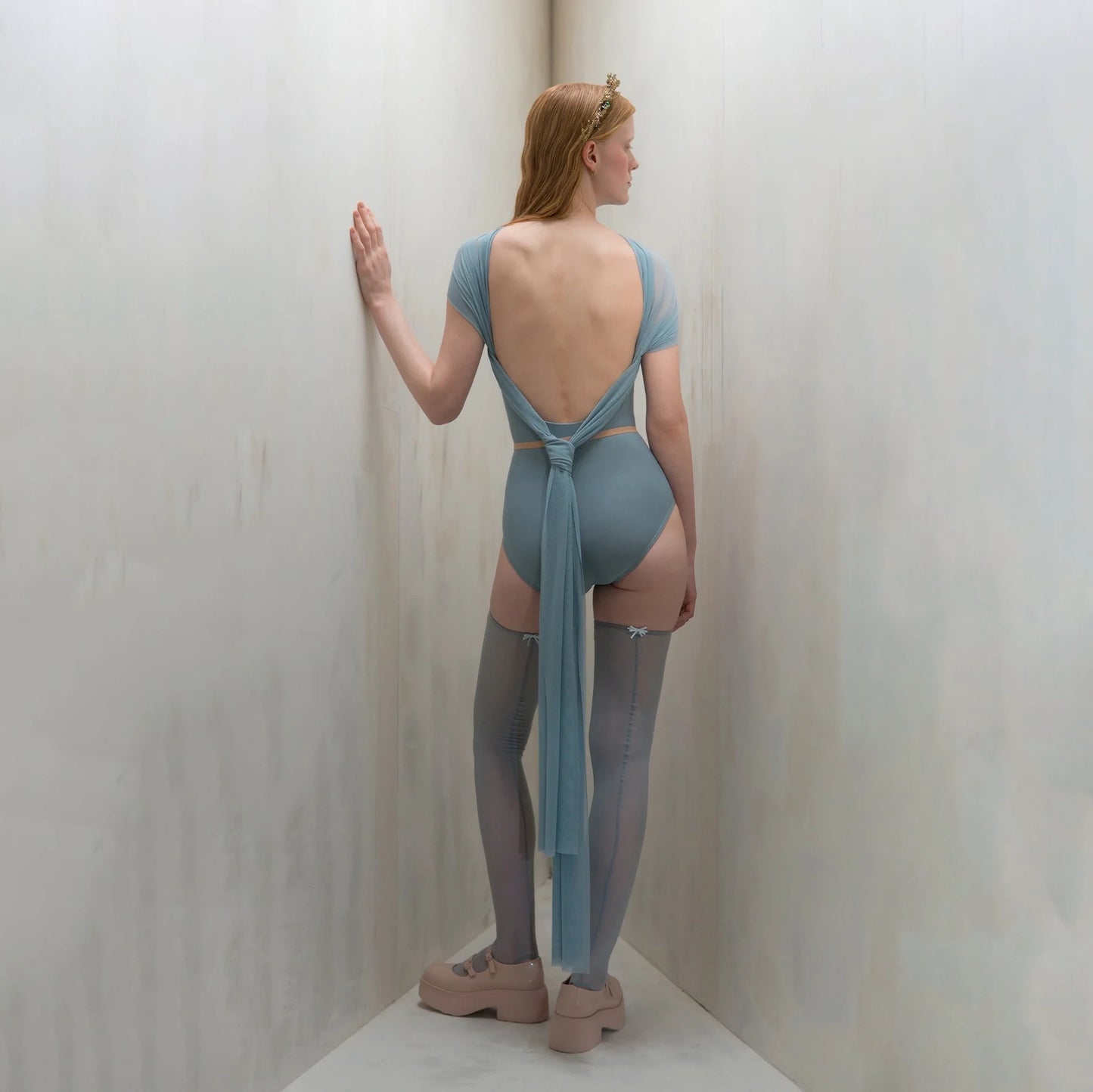 女士雾蓝色"VEIL LAISSÉ"芭蕾舞连体衣(261LE50TM/misty blue)