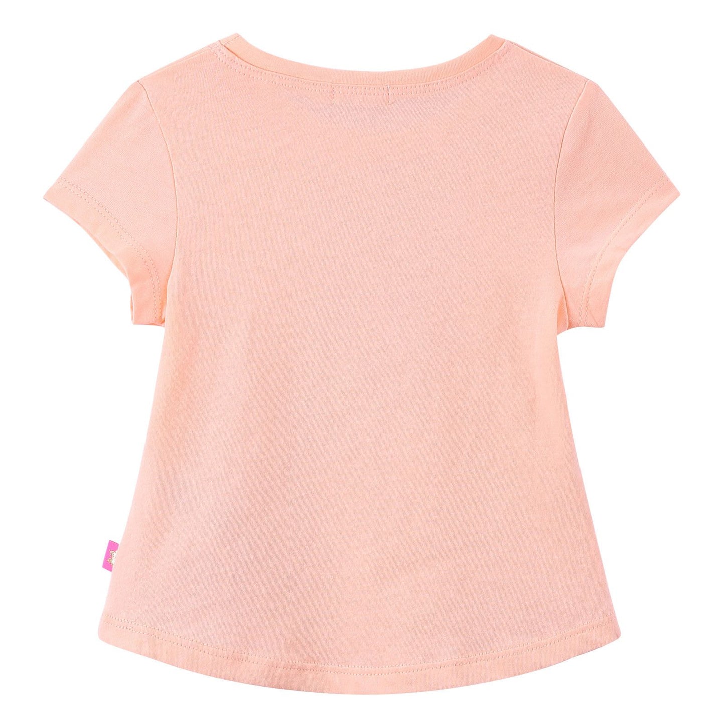 Girls Pink Fishtail Printed Cotton T-Shirt