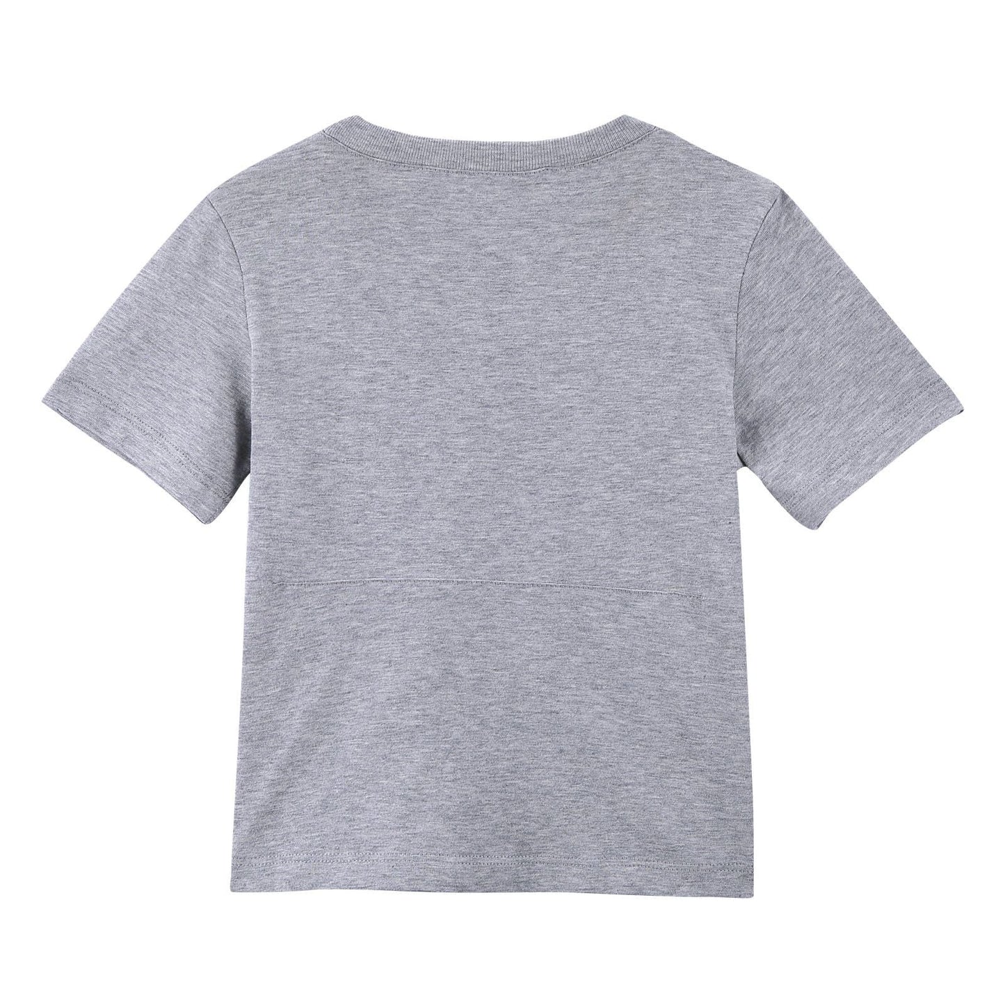 Girls Grey Animal Printed Cotton Jersey T-Shirt