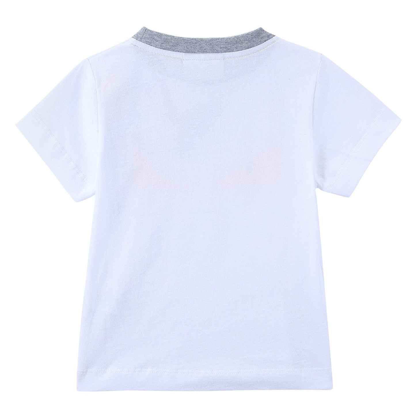 Boys White 'Monster' Eyes Printed Cotton T-Shirt
