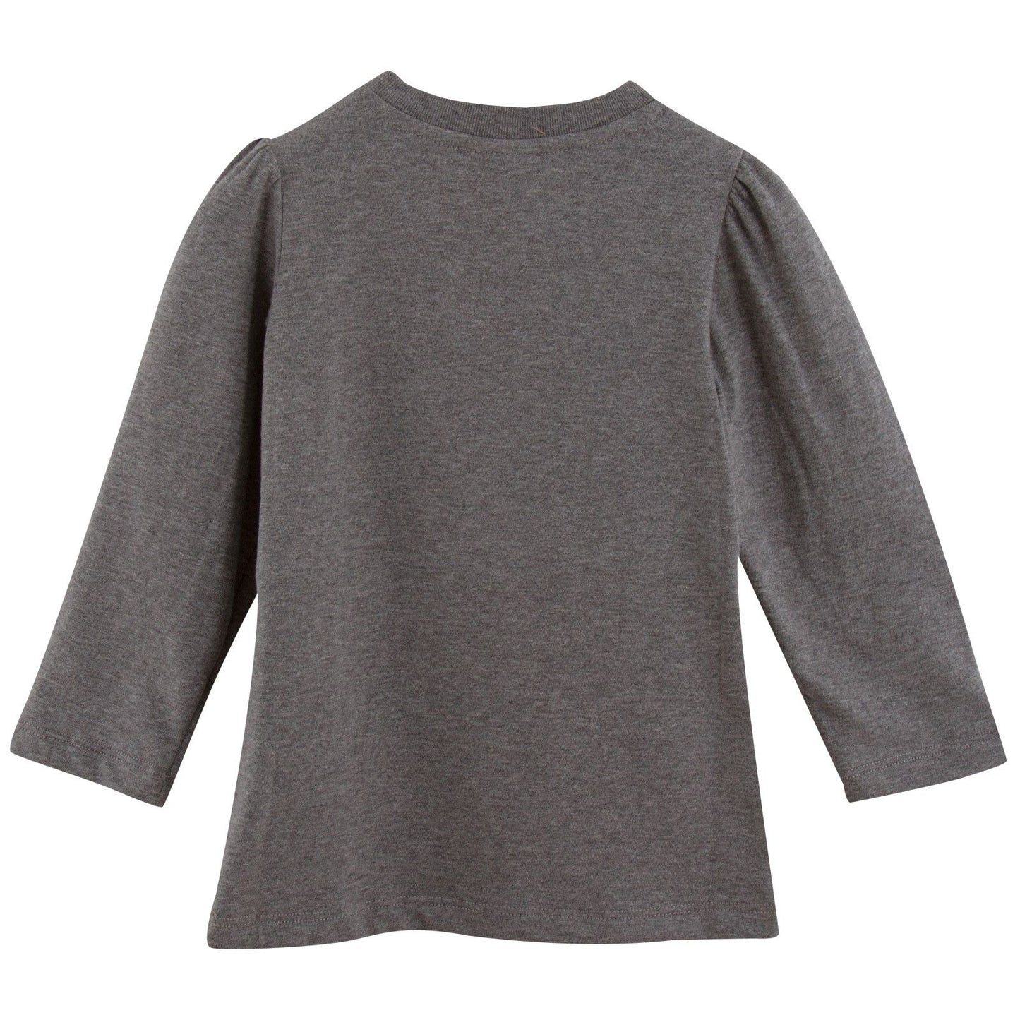 Baby Girls Grey Cotton Monster Printed T-Shirt