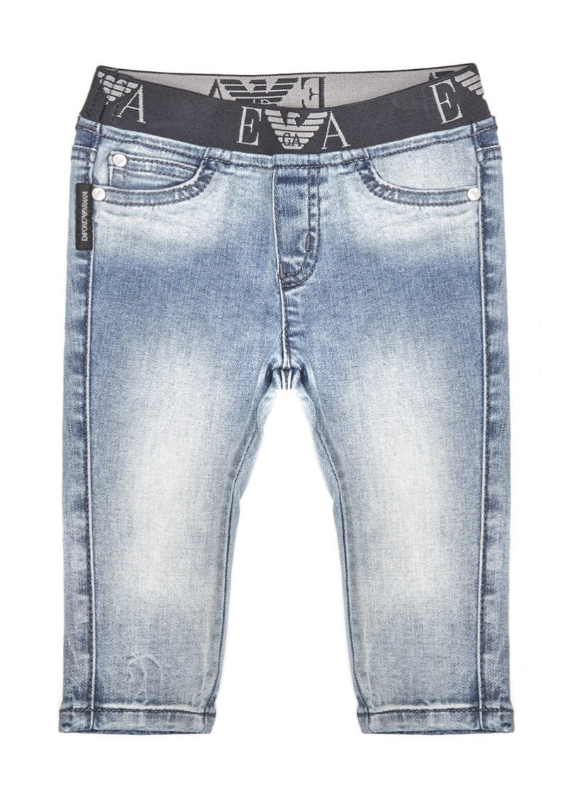 Baby Boys Light Blue Denim Trousers