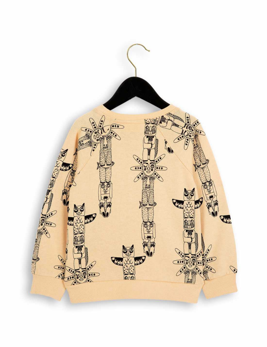 Boys & Girls Apricot Pink Totem Printed Organic Cotton Sweatshirt