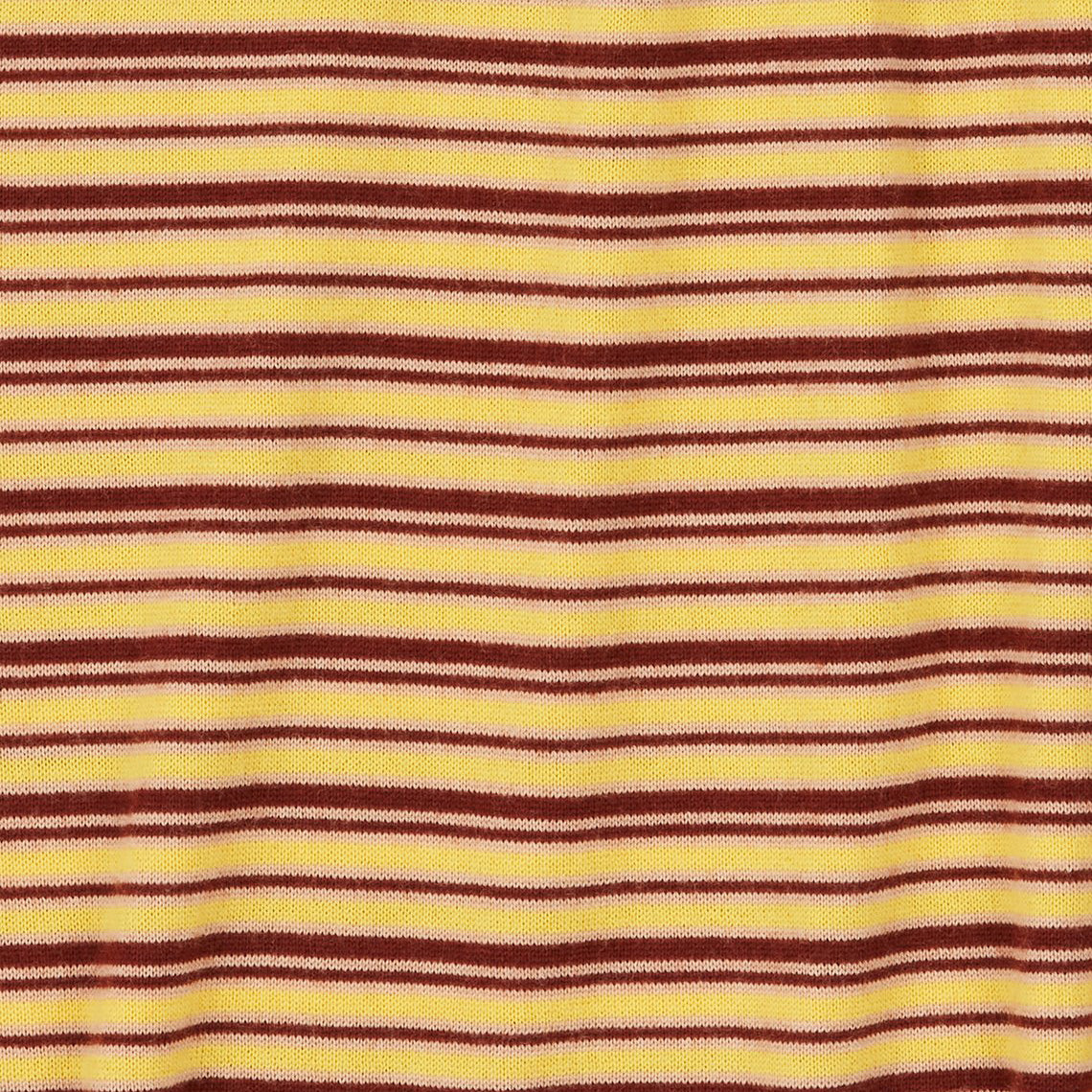 女婴黄色条纹羊毛连衣裙