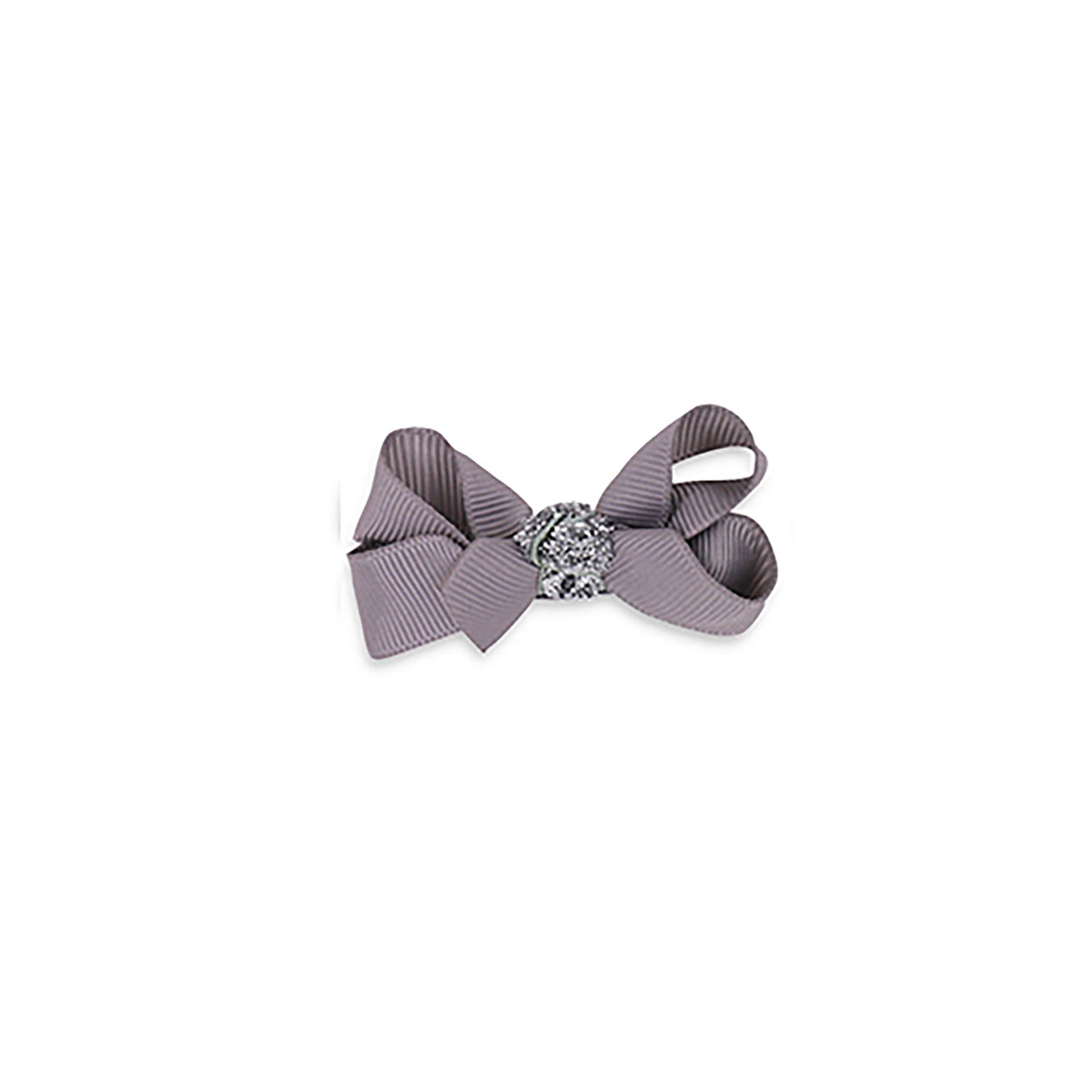 女童灰色蝴蝶结发夹 - 6cm