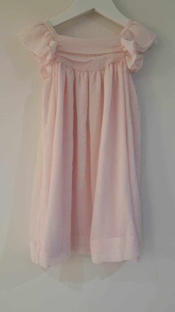 Baby Girls Pink Dress With Flared Hem
