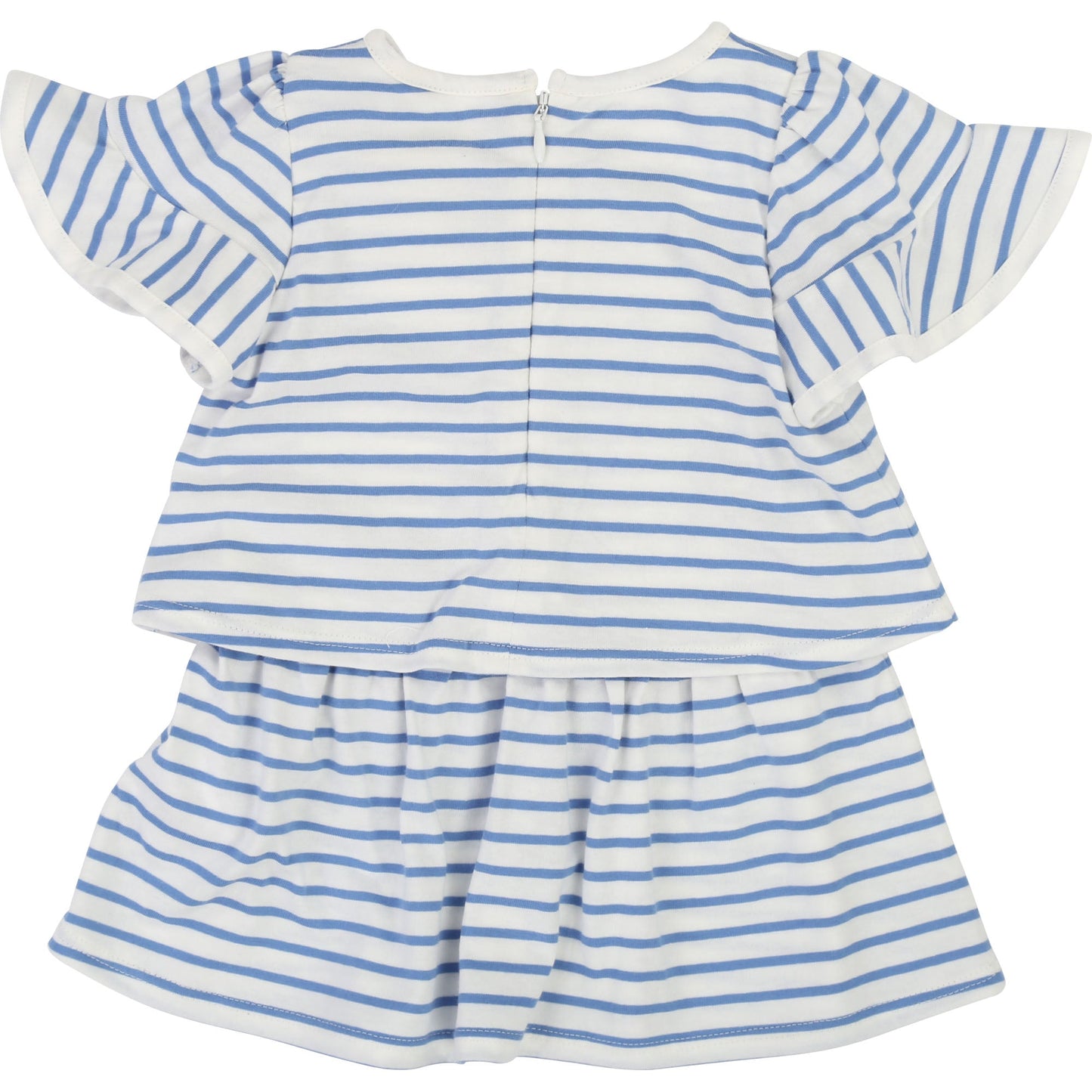 Baby Girls Blue Stripes Cotton Dress