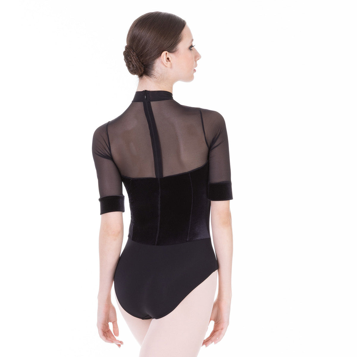 女士黑色丝绒芭蕾舞连体衣(DA5116MP/Black)