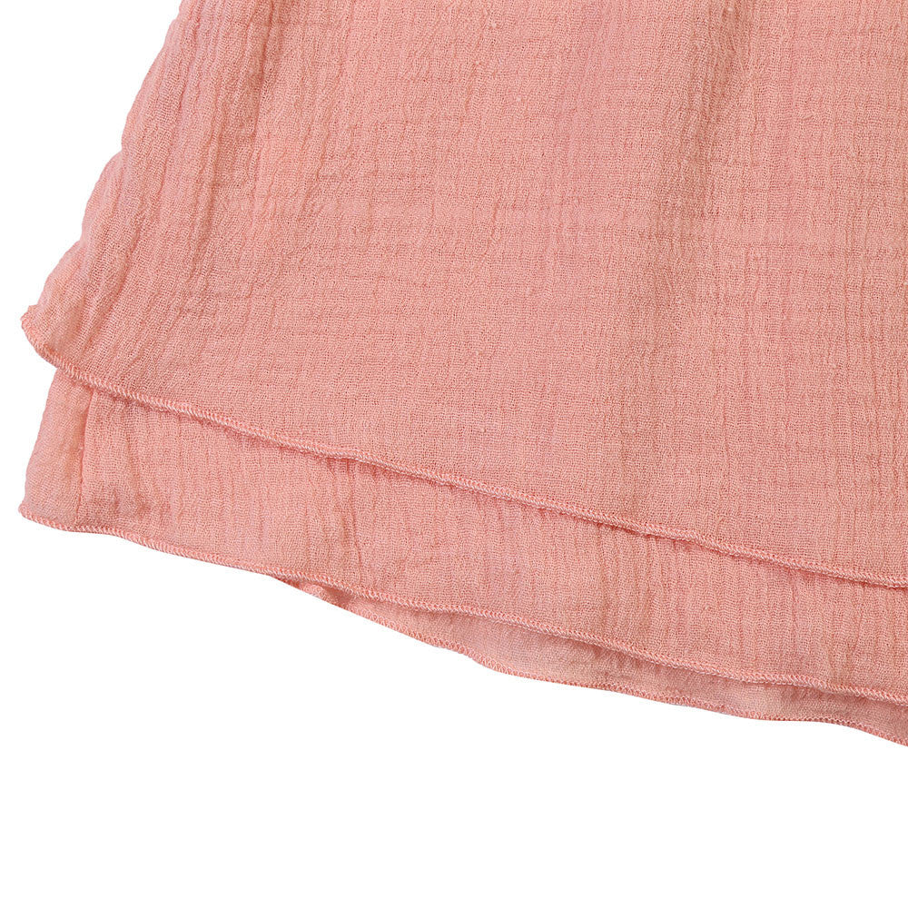 Girls Pink Frilled Sleeved Cotton 'Juliaca' Dress