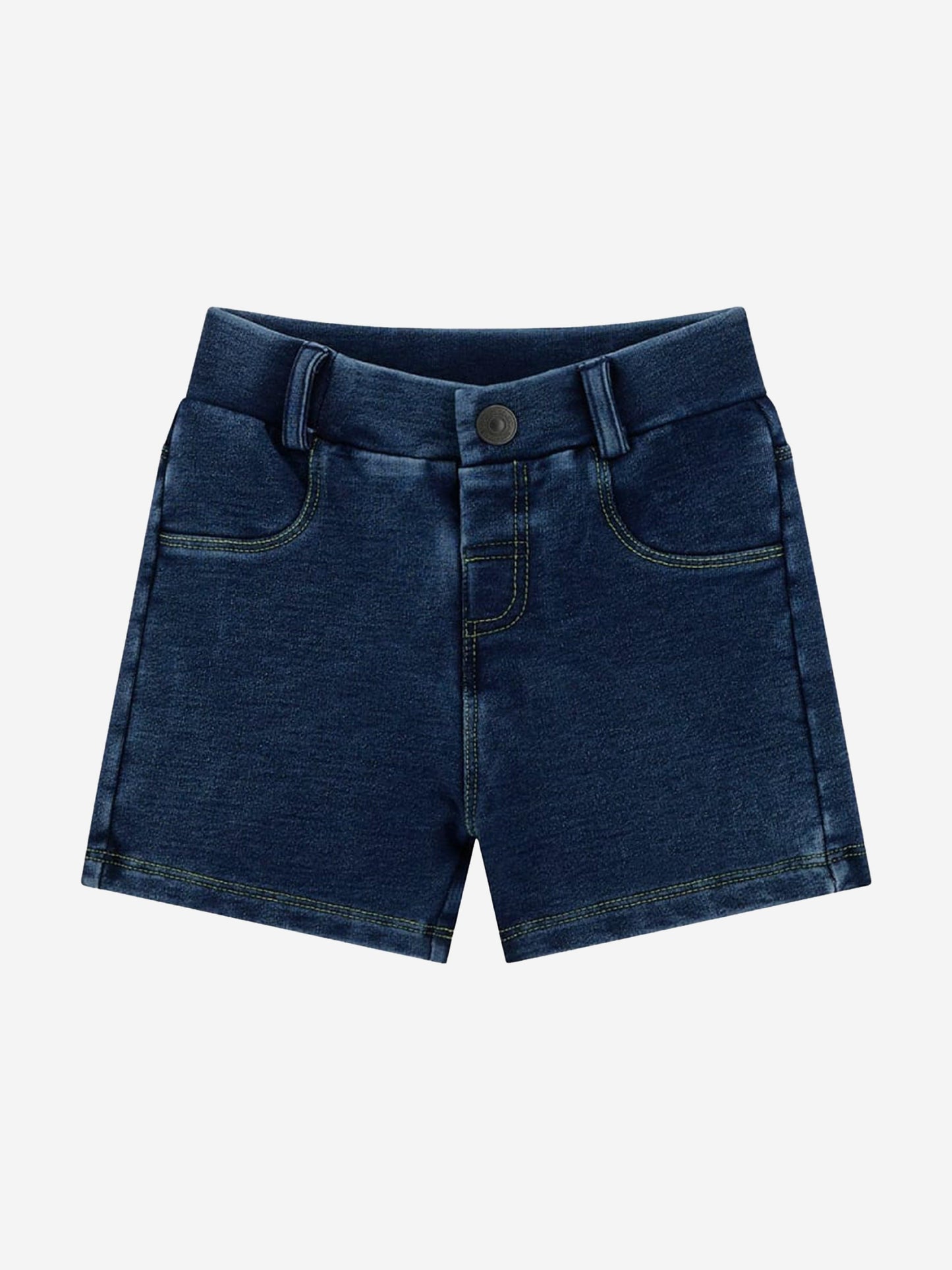Baby Boys Denim Short Set in White