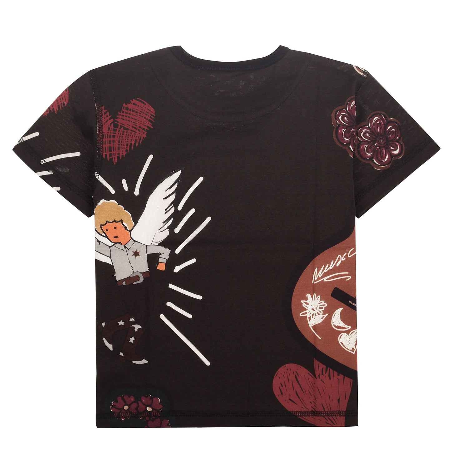 Boys Black 'Sicilian Western' Style T-Shirt