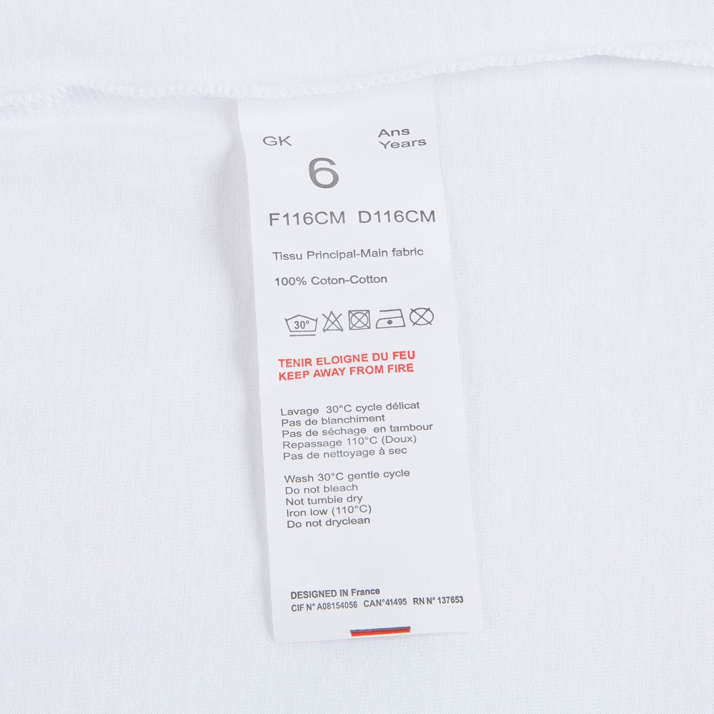 Girls White Logo Cotton T-shirt