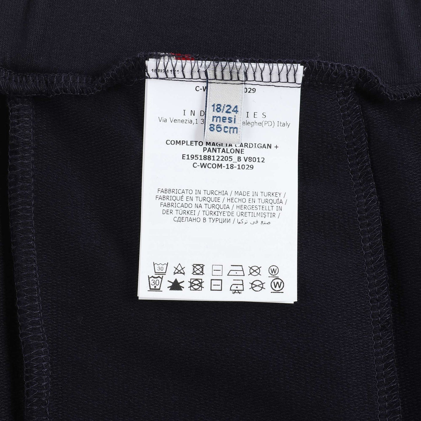 Baby Boys Black "COMPLETO MAGLIA" Sets