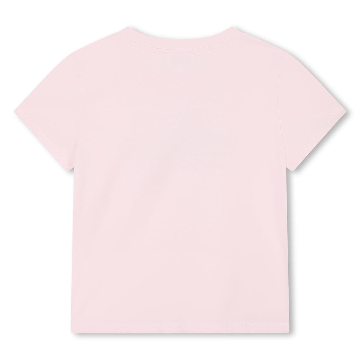 女童粉色Logo棉T恤