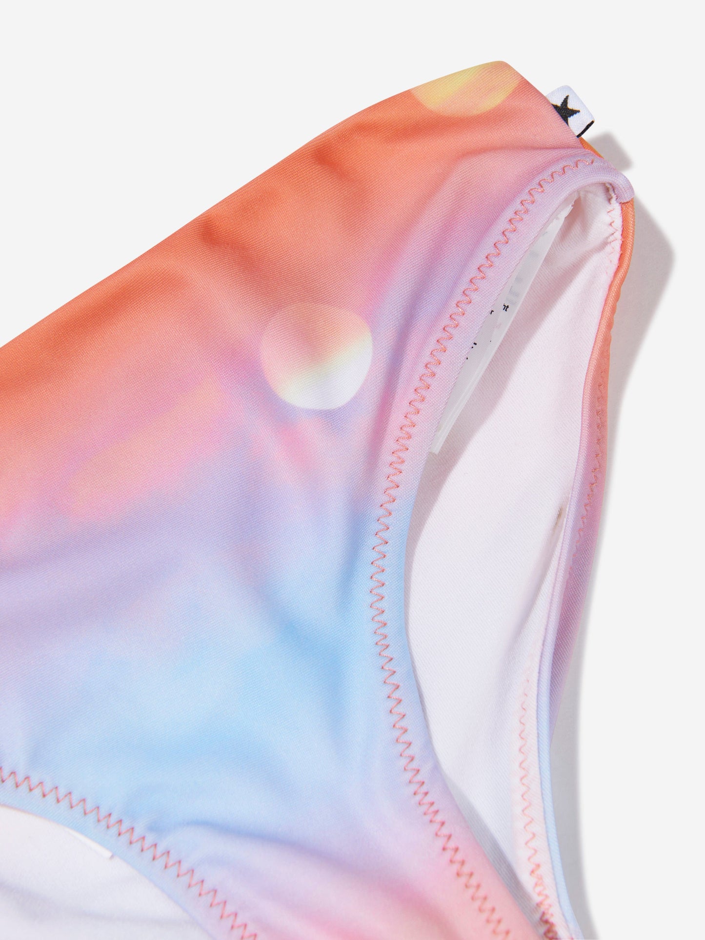 Molo Girls Sun Print Nikkie 橙色不对称比基尼