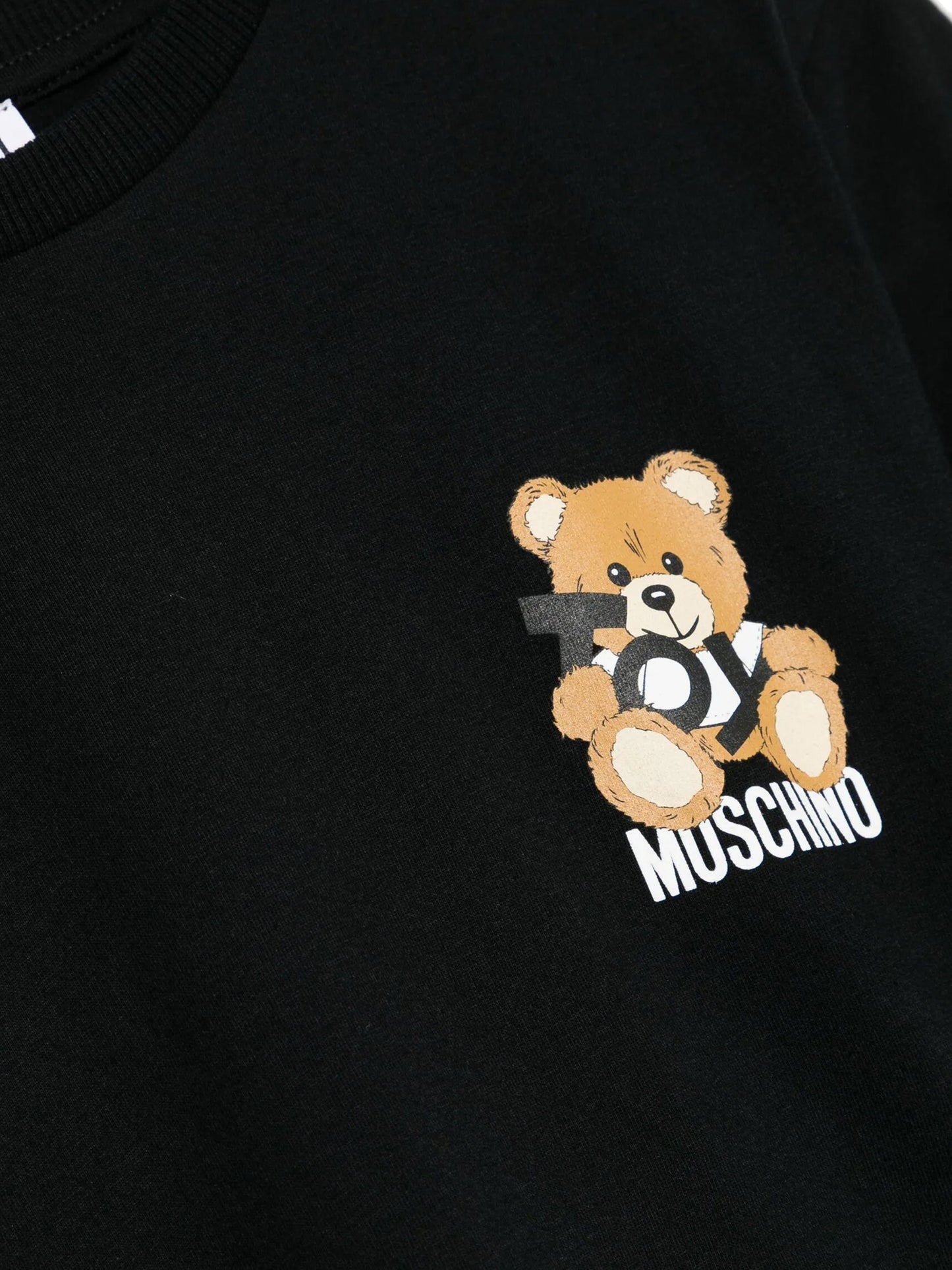 Kids Teddy Bear Logo T-Shirt in Black
