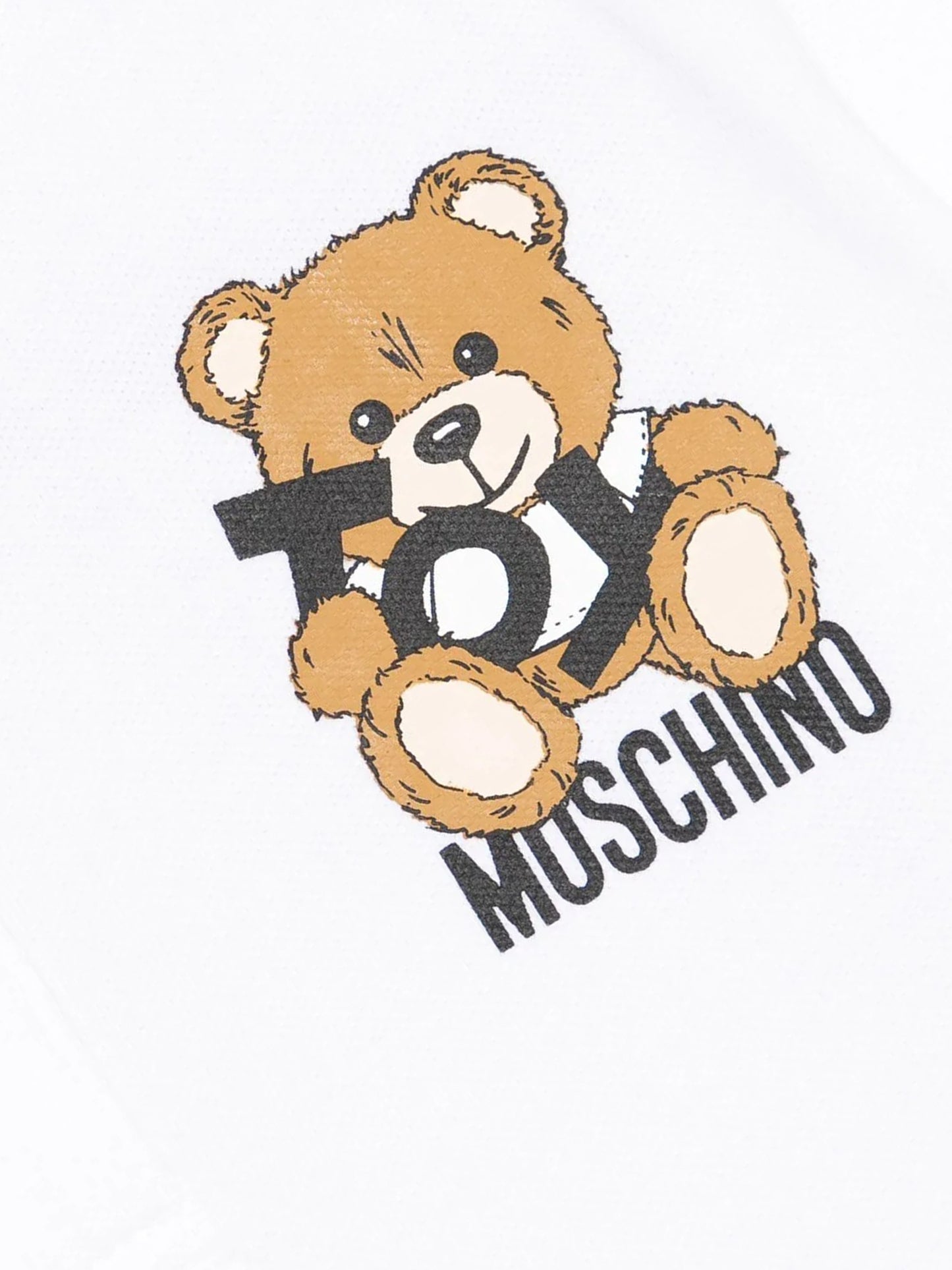 Boys Teddy Bear Polo Shirt in White