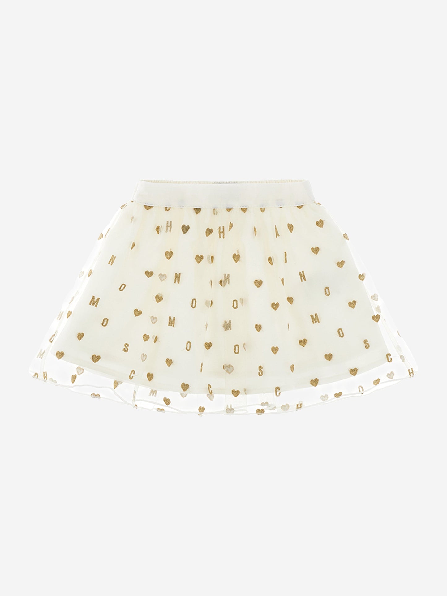 Baby Girls Hearts Skirt Set in Ivory