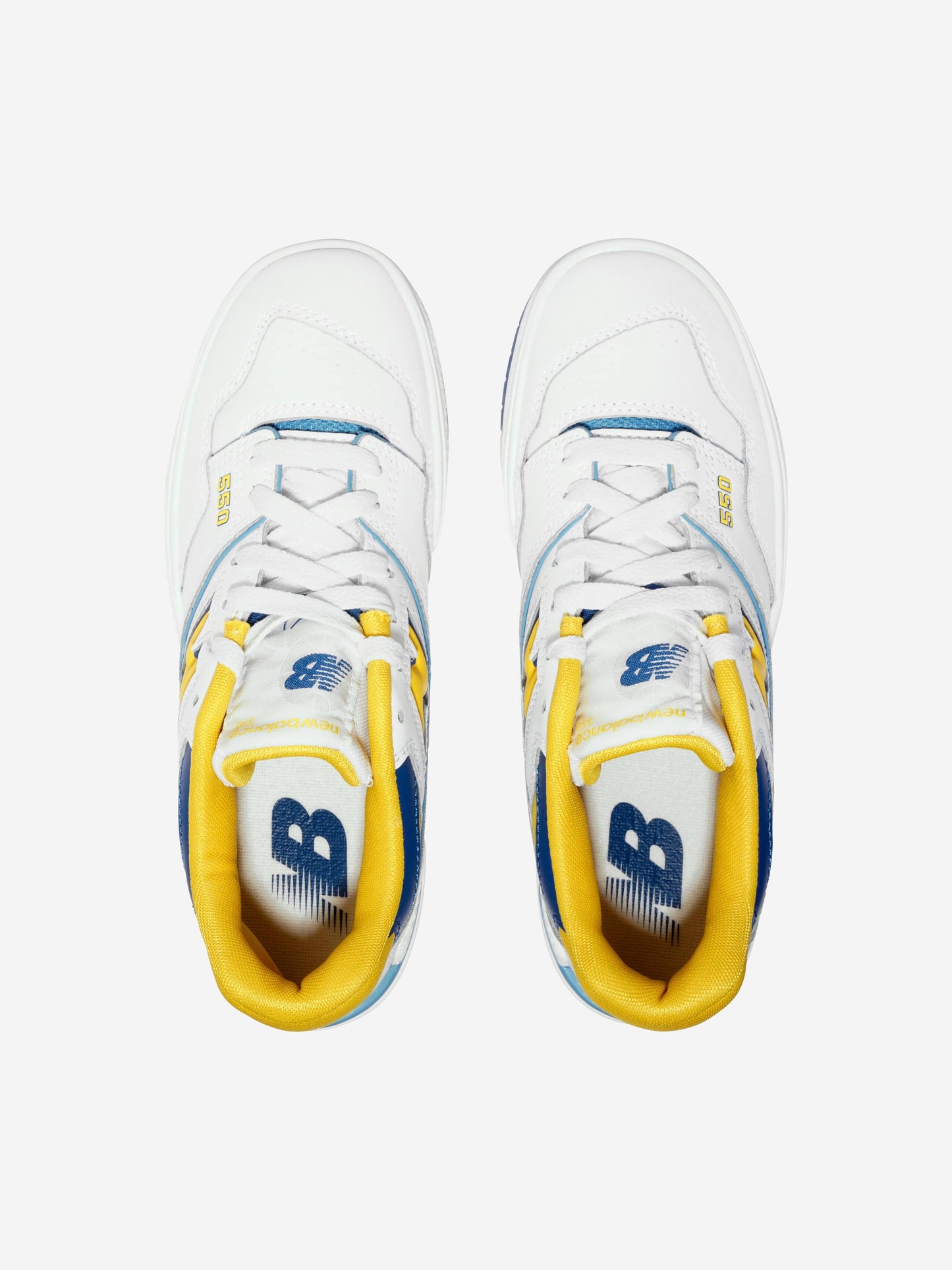 New Balance 儿童 550 徽标运动鞋(白色)