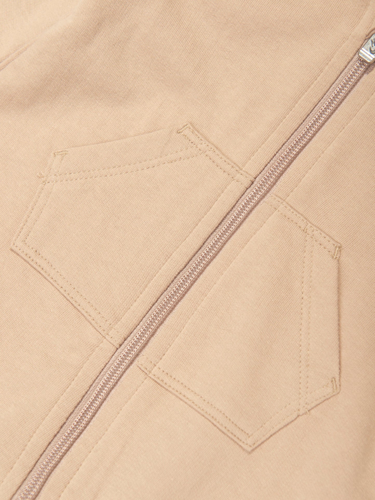 Baby Essentials Hooded Coverall in Beige