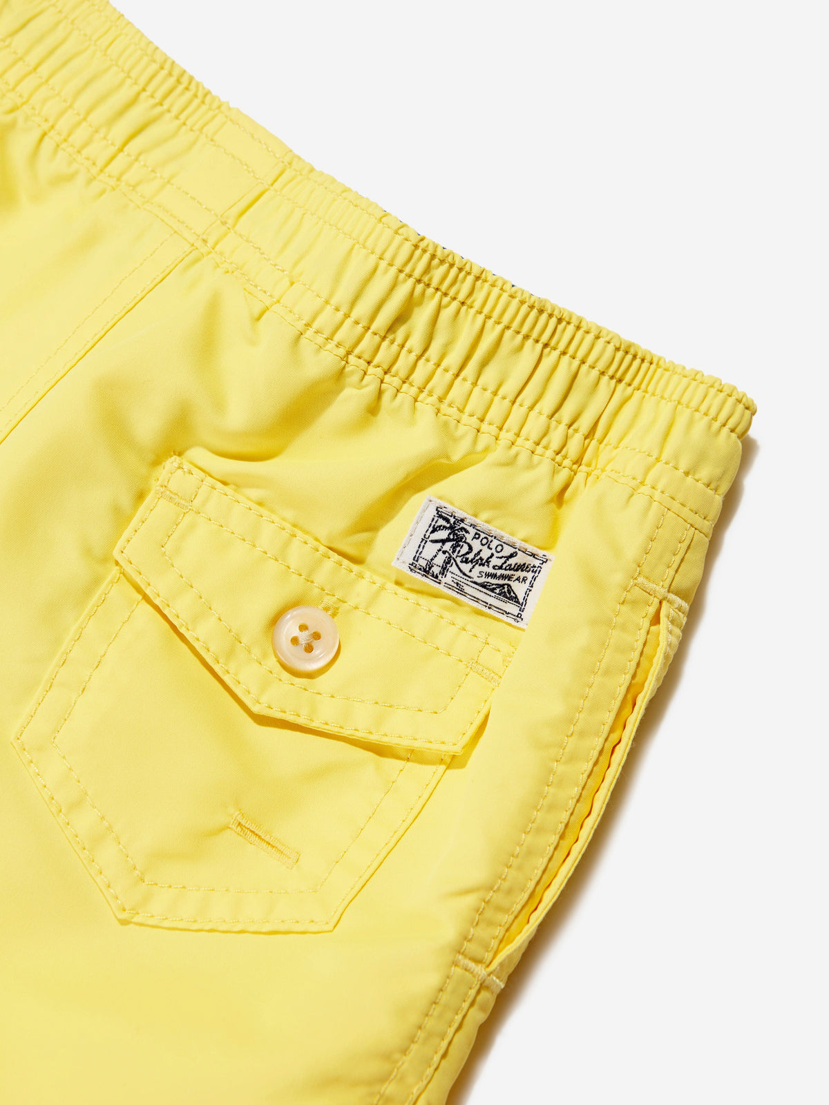 Ralph Lauren 男童黄色徽标泳裤