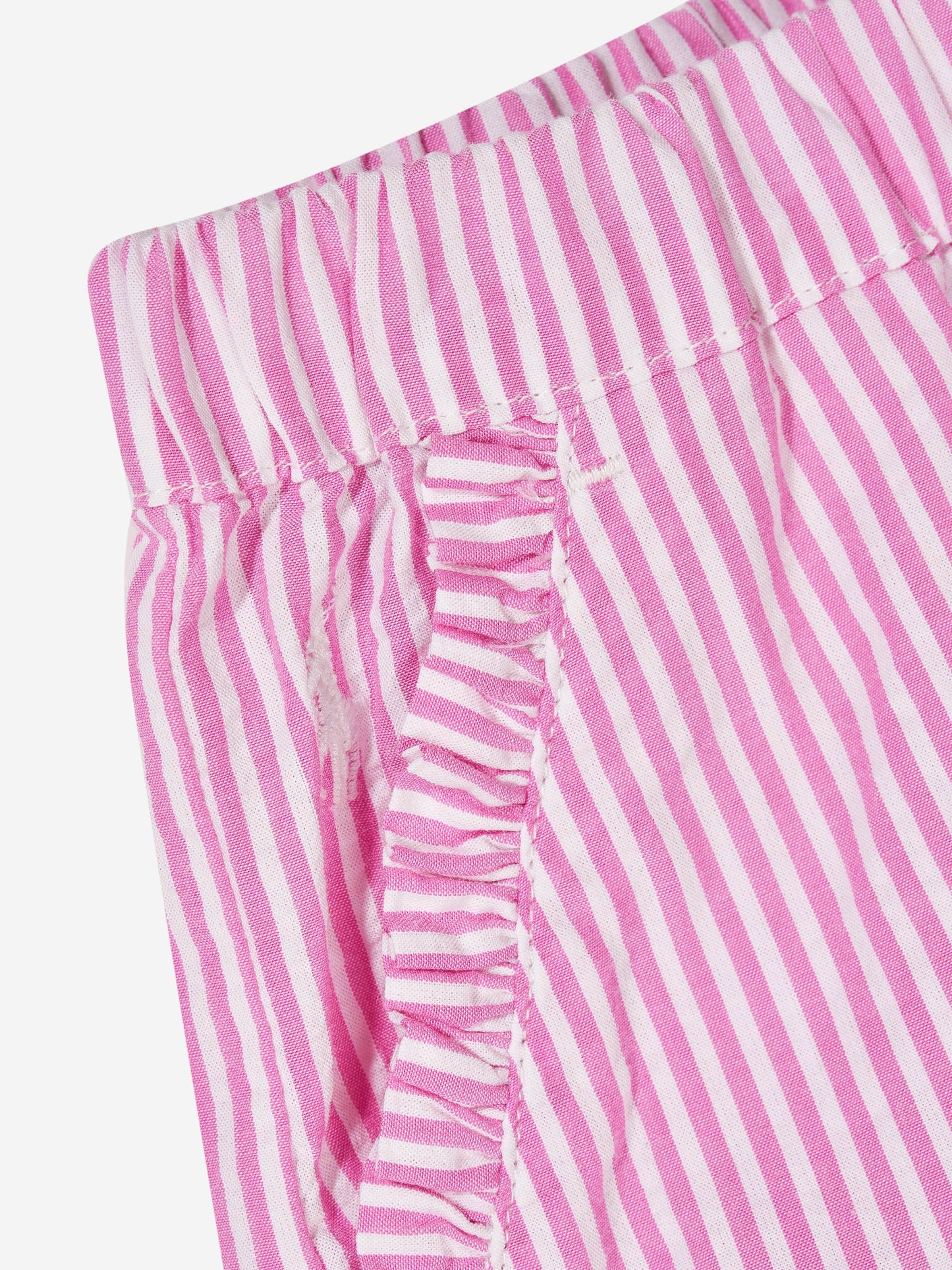 Ralph Lauren 女童条纹荷叶边短裤(粉色)