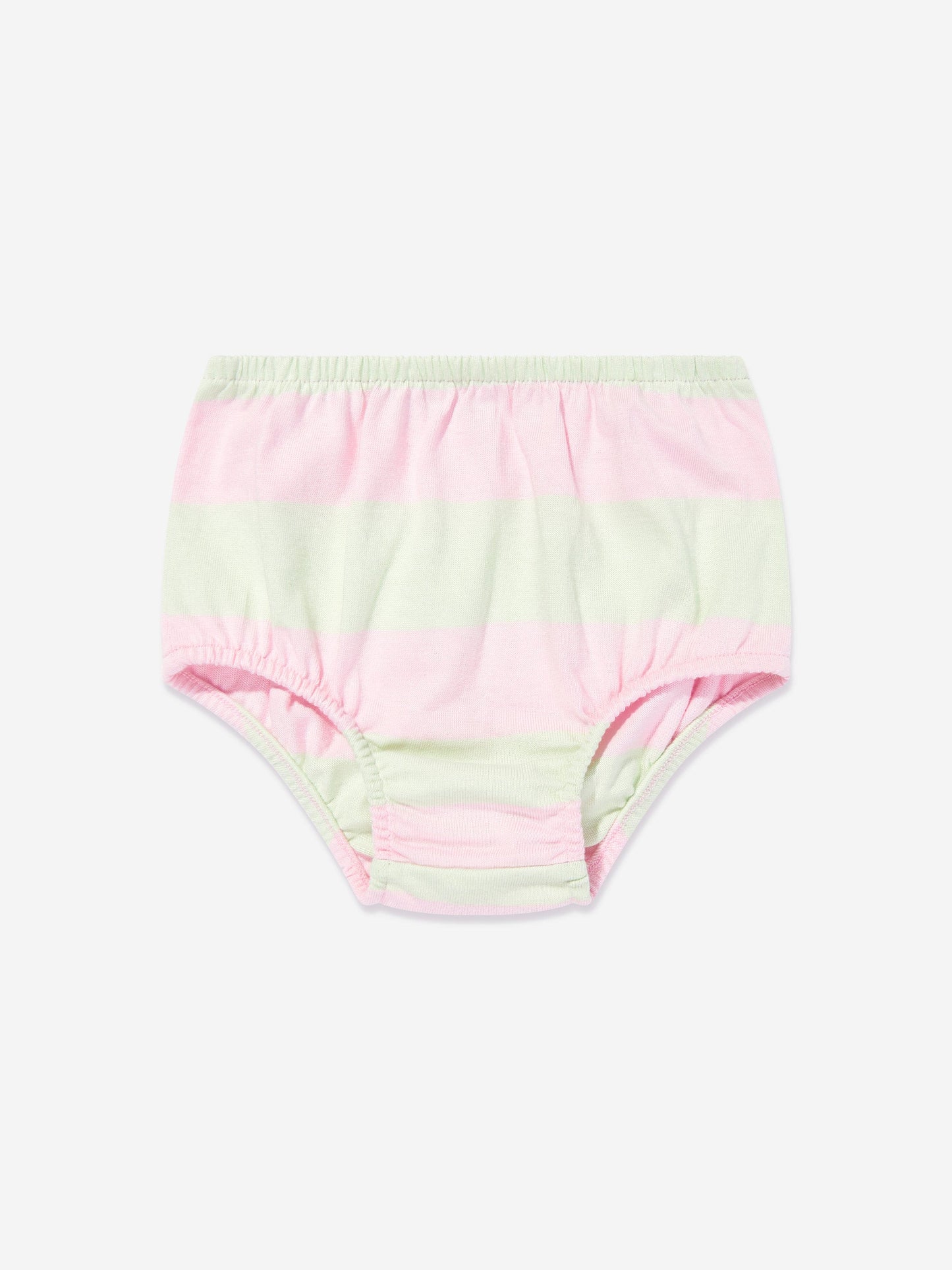 Baby Girls Striped Rugby Dress With Bloomers in Pink