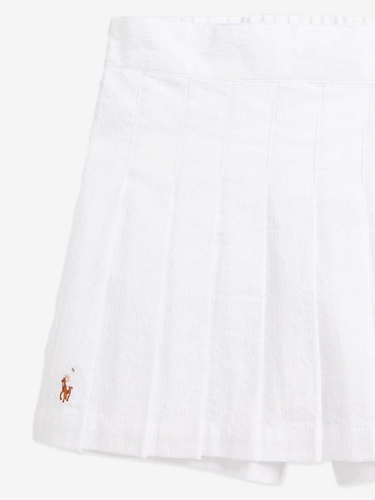 Girls Pleated Skort in White