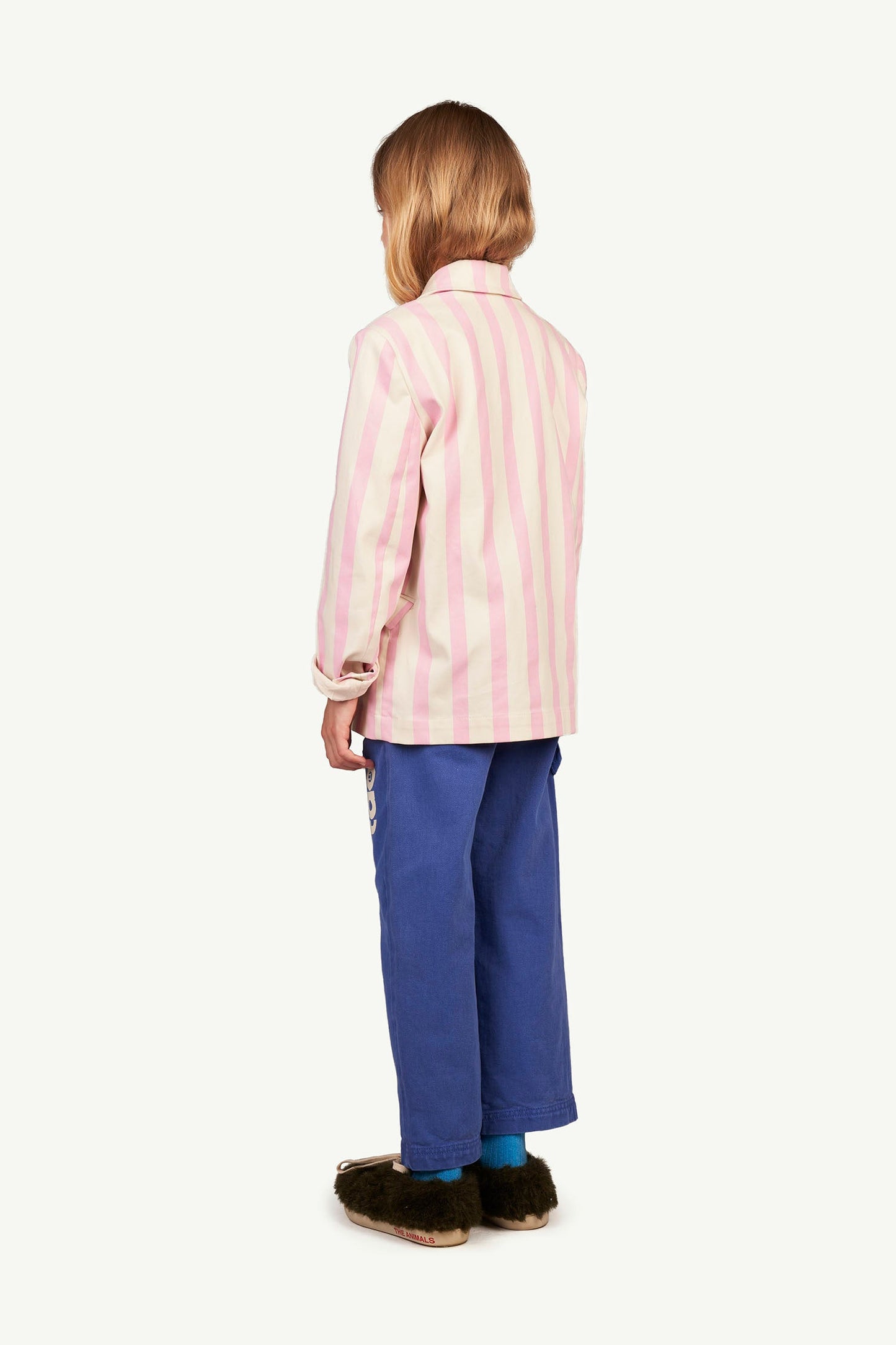 儿童蓝色Logo长裤