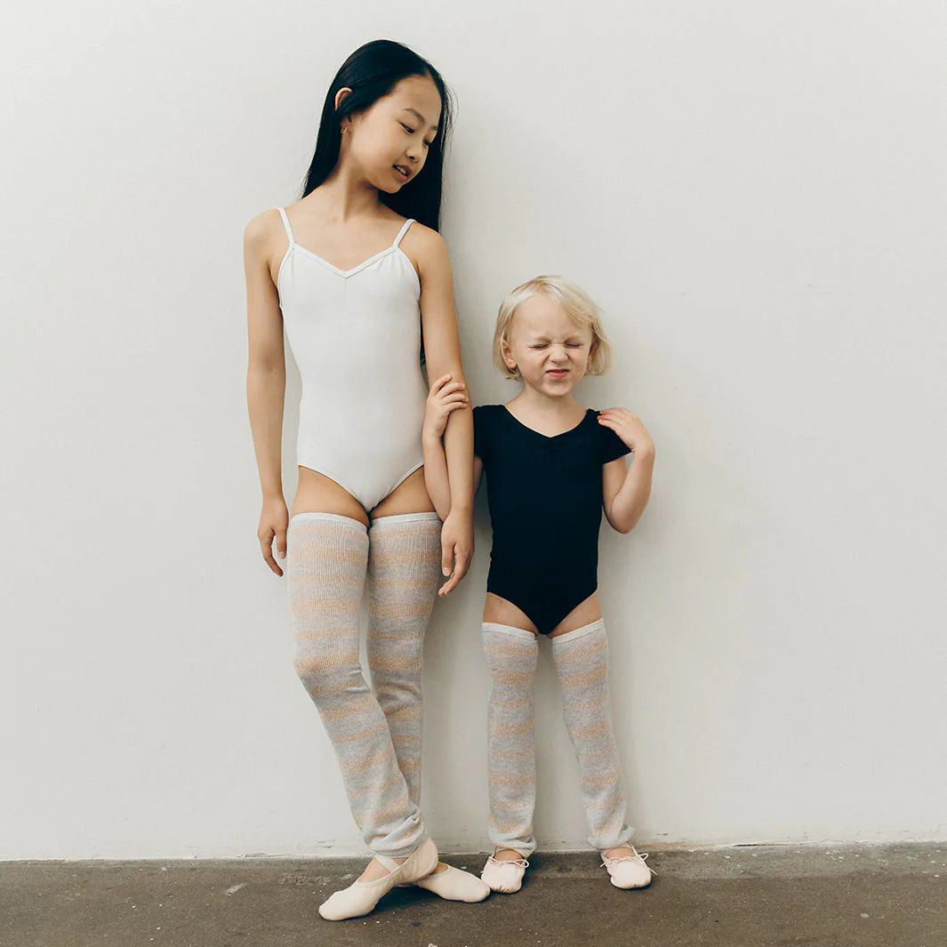 儿童金色条纹芭蕾舞护腿(Whisper - KIDS leg warmers)