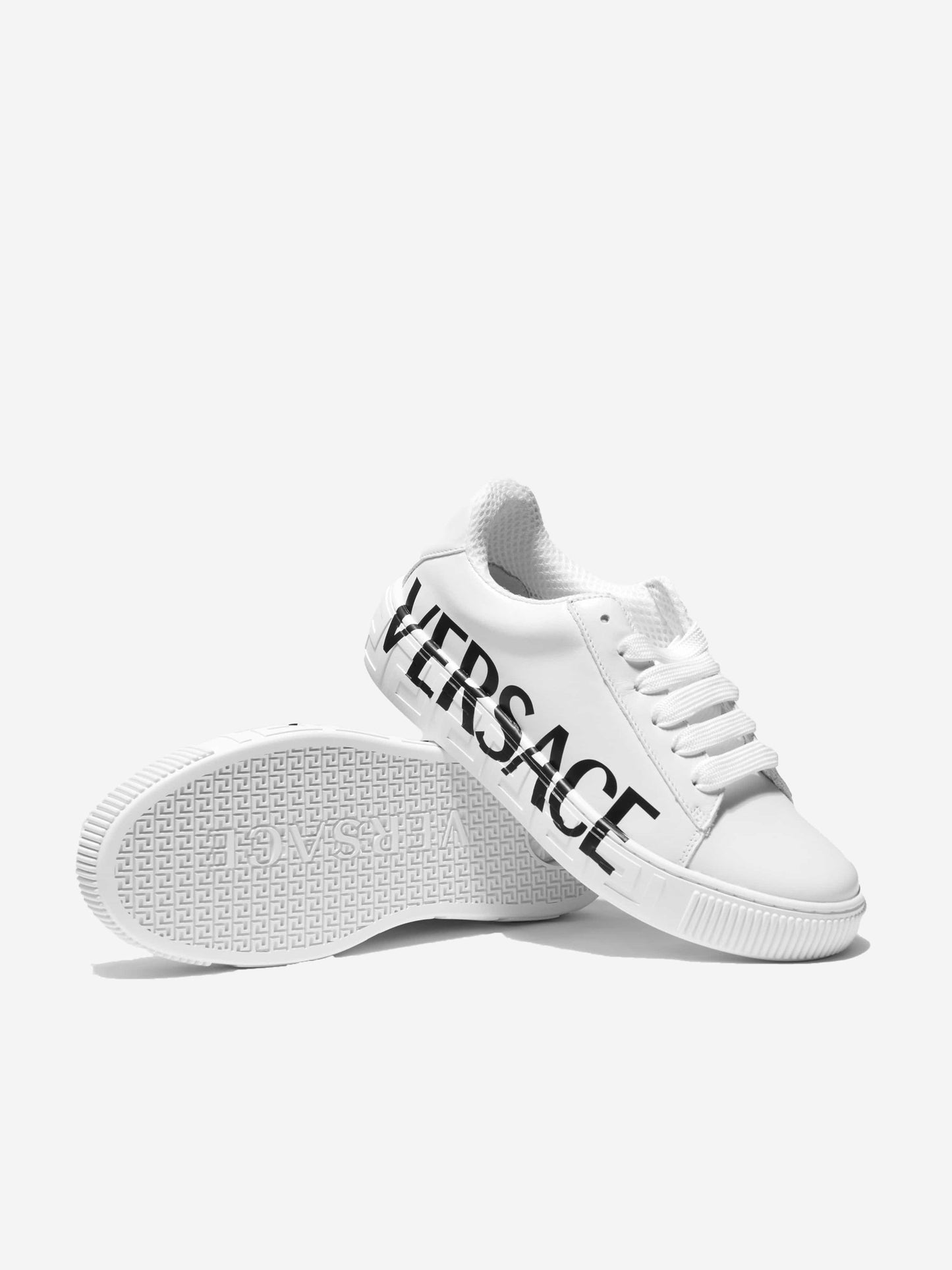 Versace 中性款皮革徽标运动鞋