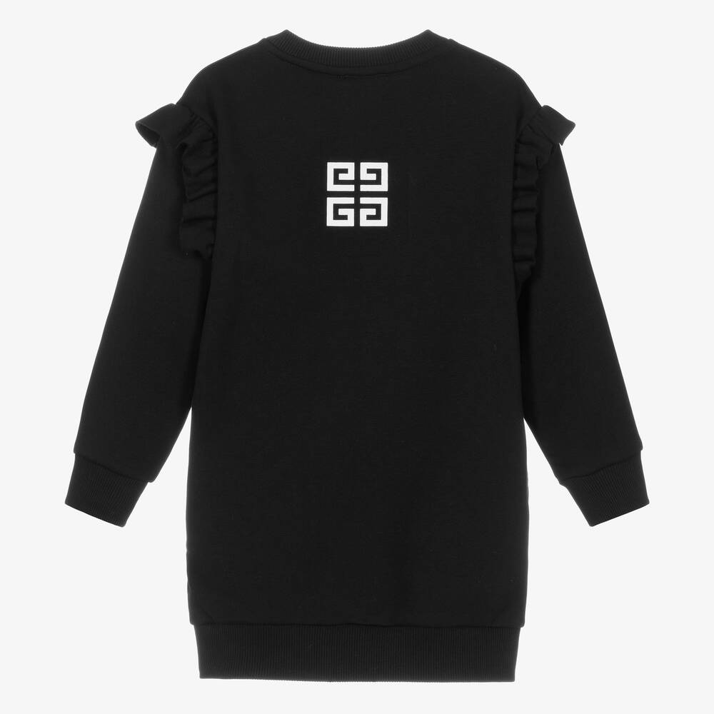 女童黑色Logo棉连衣裙