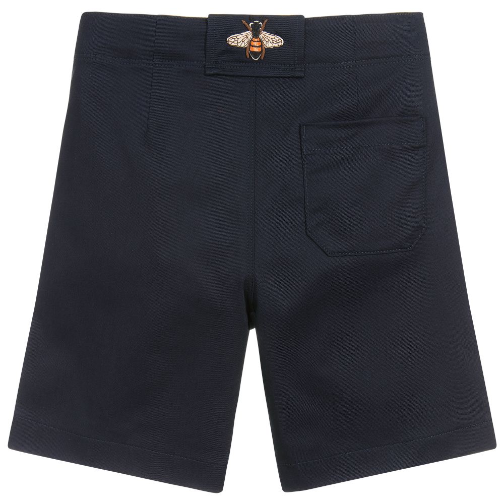 Boys Navy Cotton Shorts