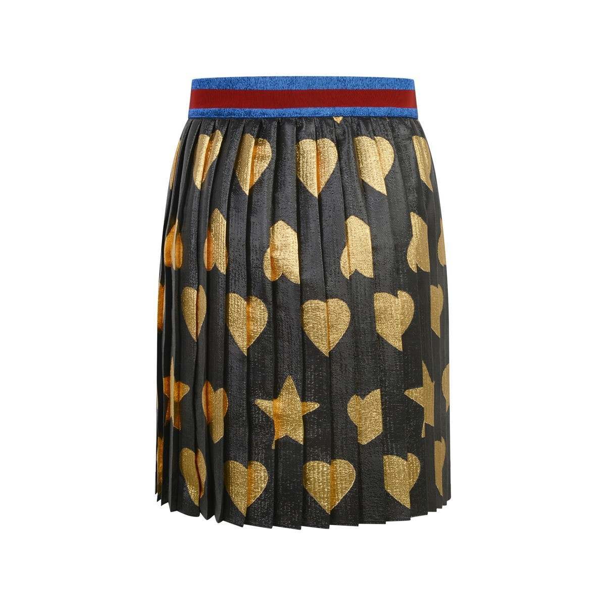 *EXCLUSIVE* Girls Black Heart Print Skirt