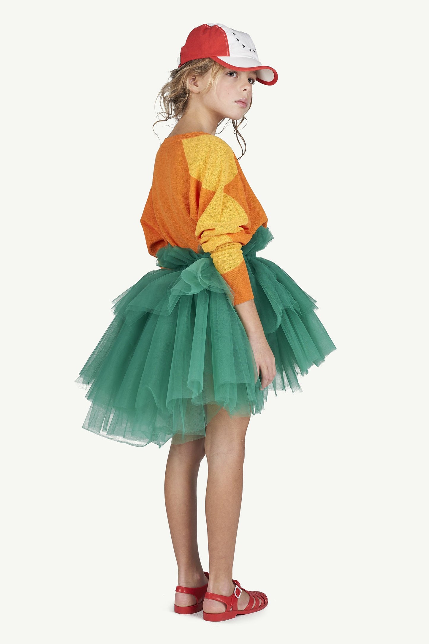 Girls Green Tulle Skirt