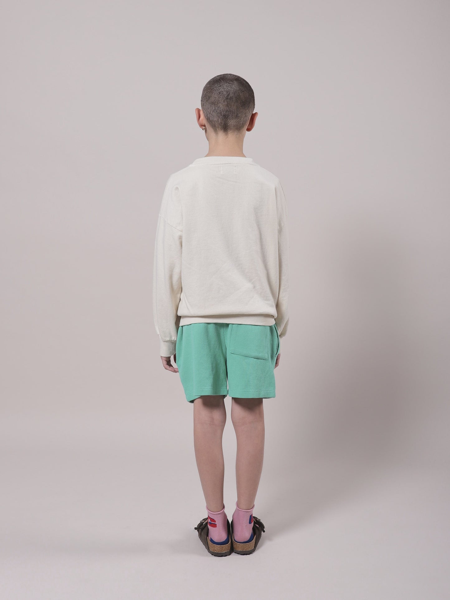 Girls White Play Cotton Sweatshirt