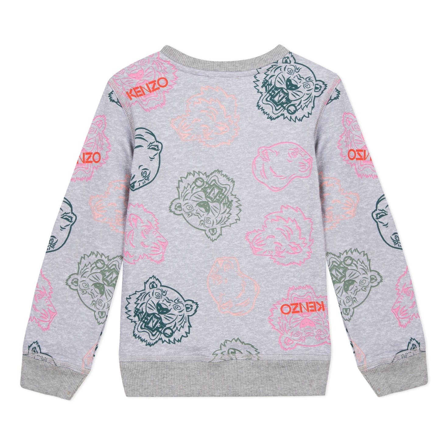 Girls Grey Printing Cotton Sweatshirt