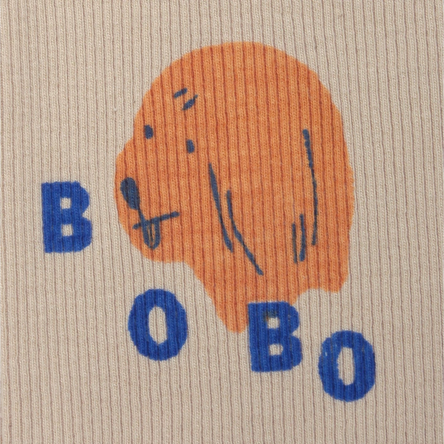 婴儿米色印花棉连体衣套装