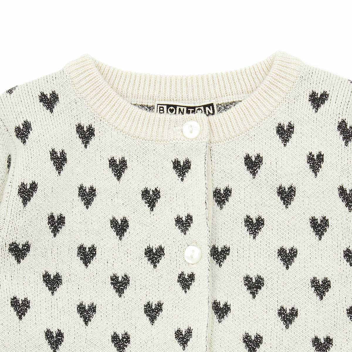 Baby Girls Ecru Coeur Cardigan