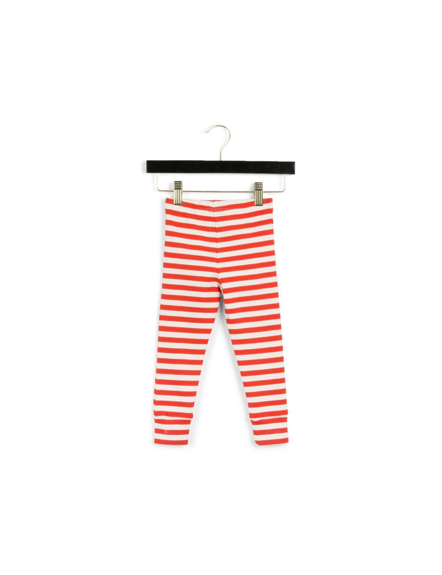 Stripe Rib Red Leggings