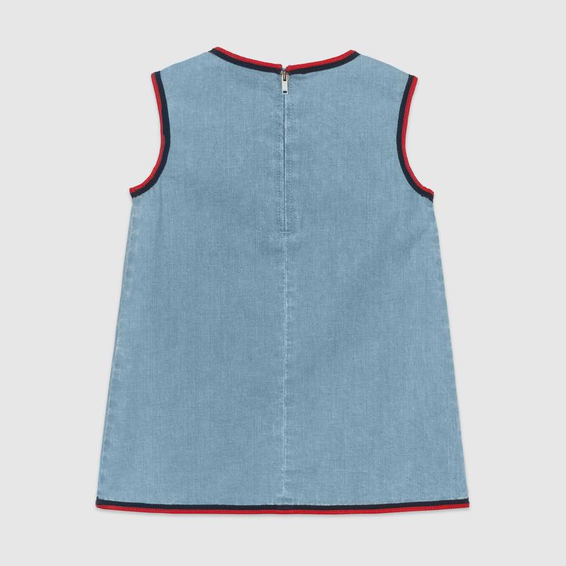 Girls Light Blue Denim Dress