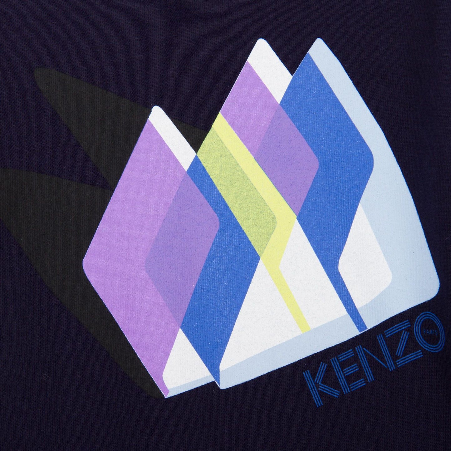 Boys Navy Blue Mountains Printed Cotton T-Shirt