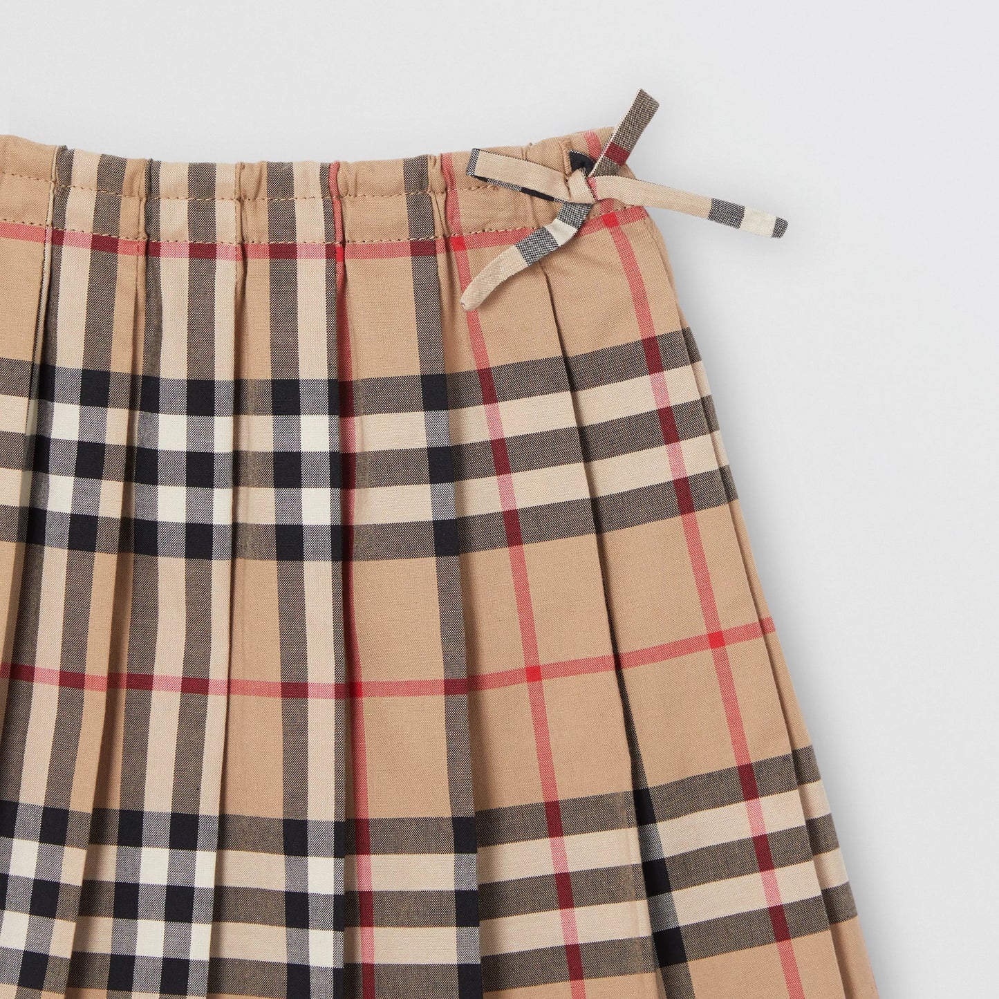 Baby Girls Beige Check Cotton Skirt